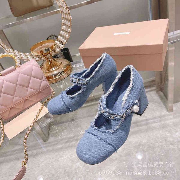 spring dress shoes lace twill denim pearl chain round head thick heel high mary jane single shoes women's j1kn 7zib, Black
spring dress shoes lace twill denim pearl chain round head thick heel high mary jane single shoes women's j1kn 7zib, Black