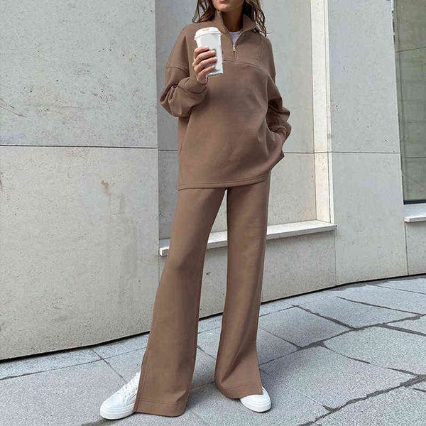 women's tracksuits women's sweatshirt sets solid split pants suit stand collar zipper pullover and wide leg trousers ladies set 20, Gray
women's tracksuits women's sweatshirt sets solid split pants suit stand collar zipper pullover and wide leg trousers ladies set 20, Gray