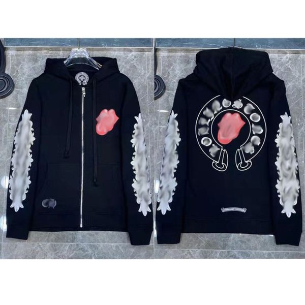 luxury men's classic sweatshirts brand ch designer hoodie fashion men women horseshoe sanskrit loose zipper jacket pullover hooded coa, Black
luxury men's classic sweatshirts brand ch designer hoodie fashion men women horseshoe sanskrit loose zipper jacket pullover hooded coa, Black