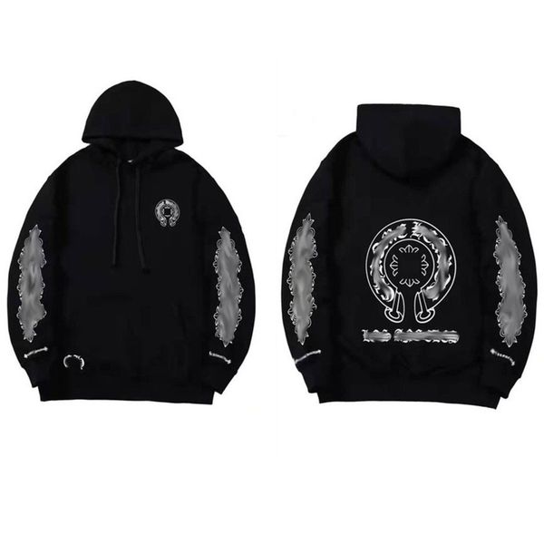 men's classic luxury sweatshirts brand ch designer hoodie fashion men women horseshoe sanskrit loose zipper jacket pullover hooded coa, Black
men's classic luxury sweatshirts brand ch designer hoodie fashion men women horseshoe sanskrit loose zipper jacket pullover hooded coa, Black