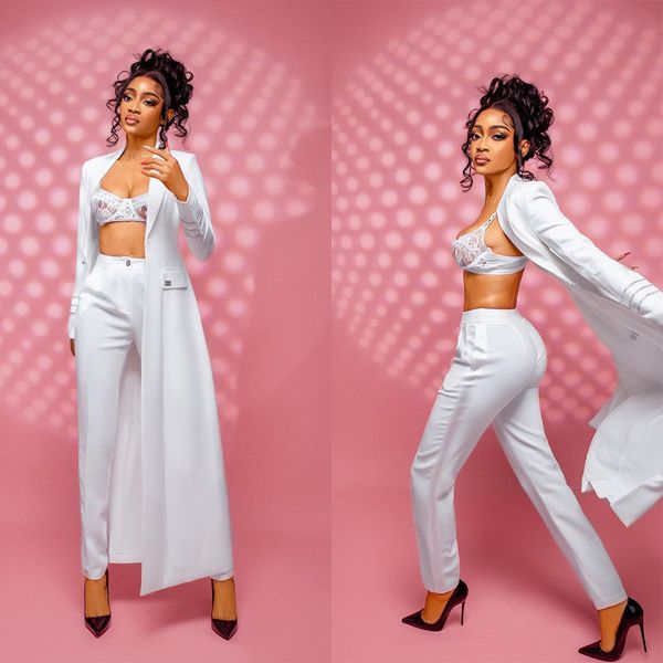 white red carpet fashion women pants suits 2 pieces plus size prom evening party wear celebrity long jacket, Black;red
white red carpet fashion women pants suits 2 pieces plus size prom evening party wear celebrity long jacket, Black;red