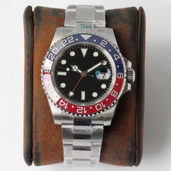 6 colours clean factory watches red blue ceramic bezel mechanical gmt ii 40mm 904l mens luxury watch 126715 cal eta3186 movement sapphire wa, Slivery;brown
6 colours clean factory watches red blue ceramic bezel mechanical gmt ii 40mm 904l mens luxury watch 126715 cal eta3186 movement sapphire wa, Slivery;brown