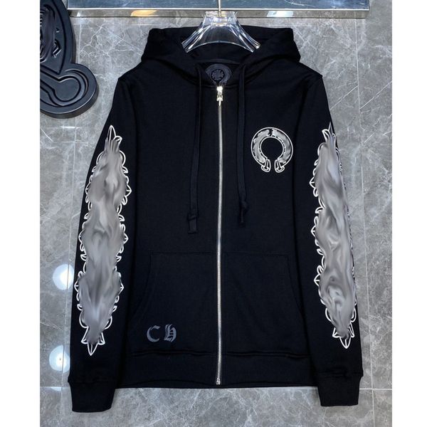 classic men's luxury sweatshirts brand ch designer hoodie fashion men women horseshoe sanskrit loose zipper jacket pullover hooded coa, Black
classic men's luxury sweatshirts brand ch designer hoodie fashion men women horseshoe sanskrit loose zipper jacket pullover hooded coa, Black