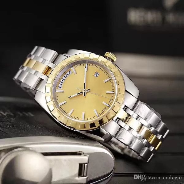 men's watch stainless steel strap automatic movement sapphire glass mirror, Slivery;brown
men's watch stainless steel strap automatic movement sapphire glass mirror, Slivery;brown