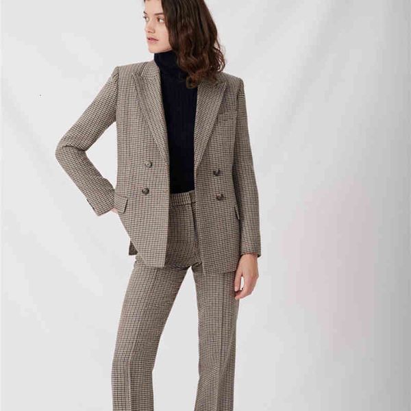 women's suits blazers french style elegant british thousand bird check double breasted suit, White;black
women's suits blazers french style elegant british thousand bird check double breasted suit, White;black