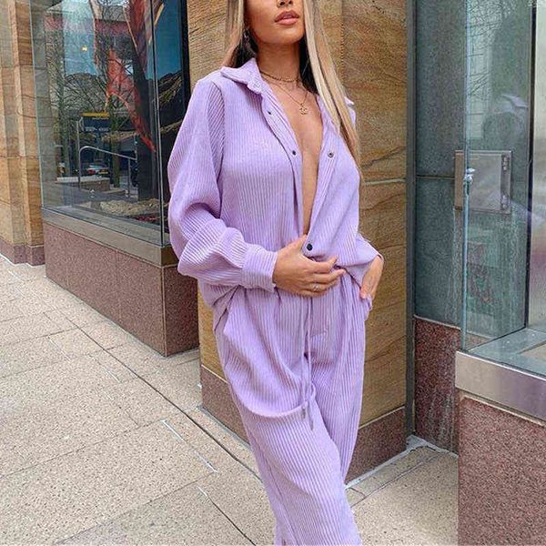 women's tracksuits corduroy women long sleeve shirts trousers set 2022 autumn turn-down collar buttons shirt wide leg pant sets female, Gray
women's tracksuits corduroy women long sleeve shirts trousers set 2022 autumn turn-down collar buttons shirt wide leg pant sets female, Gray