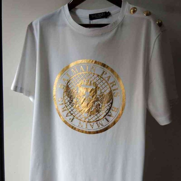 women's t shirt ss bajia short sleeve bronzing silver gold button t shirt 7euk, White
women's t shirt ss bajia short sleeve bronzing silver gold button t shirt 7euk, White