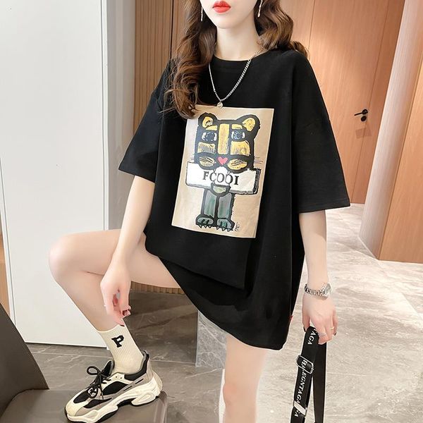 0839 black white grey long tee t shirt for women summer cotton cartoon printed
0839 black white grey long tee t shirt for women summer cotton cartoon printed
