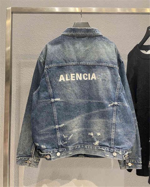 men's jackets fw front and back letters embroidery print men's women's wash worn denim jacket, Black;brown
men's jackets fw front and back letters embroidery print men's women's wash worn denim jacket, Black;brown