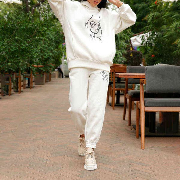 women's tracksuits print oversized hoodie 2 piece sets women fleece tracksuit long sleeve hooded suit female 2021 new casual sport pant, Gray
women's tracksuits print oversized hoodie 2 piece sets women fleece tracksuit long sleeve hooded suit female 2021 new casual sport pant, Gray