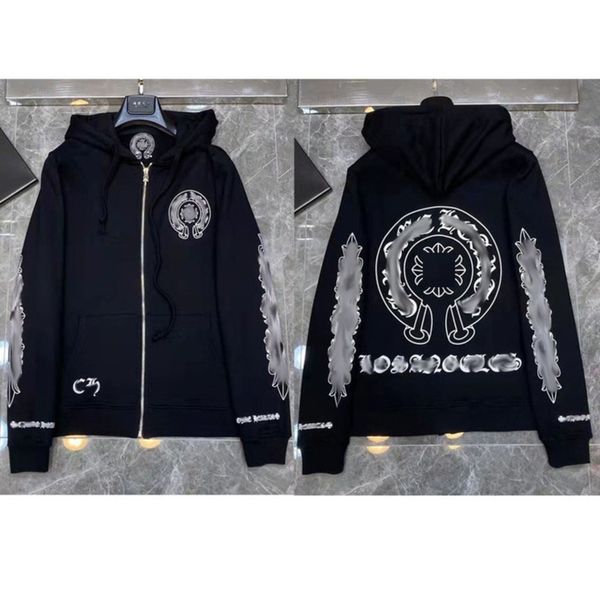 luxury men's fashion sweatshirts classic ch zipper hoodies women men loose pullover hooded designer horseshoe sanskrit hoodie sweater j, Black
luxury men's fashion sweatshirts classic ch zipper hoodies women men loose pullover hooded designer horseshoe sanskrit hoodie sweater j, Black