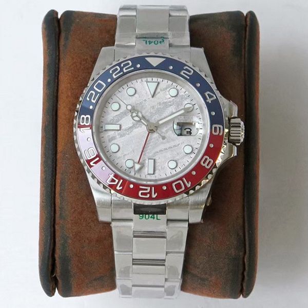6 types clean factory watches red blue ceramic bezel white dial mechanical gmt ii 40mm 904l men's watches 126715 cal eta3186 movement s, Slivery;brown
6 types clean factory watches red blue ceramic bezel white dial mechanical gmt ii 40mm 904l men's watches 126715 cal eta3186 movement s, Slivery;brown
