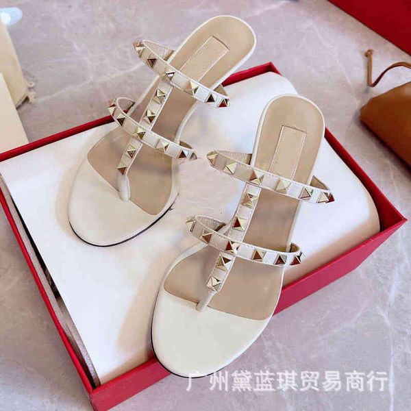 cowhide slippers summer rivet round head high heel thin two word horizontal belt flip flops fashionable women's shoes xznd h88l, Black
cowhide slippers summer rivet round head high heel thin two word horizontal belt flip flops fashionable women's shoes xznd h88l, Black