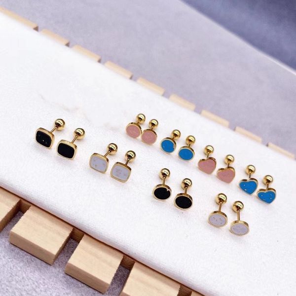 tiny small studs simple jewelry women men letter heart round black white pink blue earrings 316l stainless steel silver gold rose cute stud, Golden;silver
tiny small studs simple jewelry women men letter heart round black white pink blue earrings 316l stainless steel silver gold rose cute stud, Golden;silver