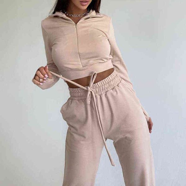 women's tracksuits women casual two piece sets cropped zipper turn down collar and high waist lace up pant suit autumn winter fashion t, Gray
women's tracksuits women casual two piece sets cropped zipper turn down collar and high waist lace up pant suit autumn winter fashion t, Gray