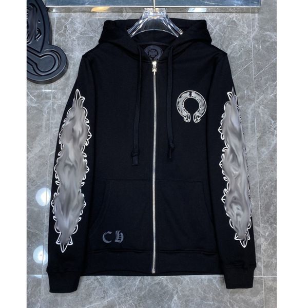 fashion luxury men's sweatshirts classic ch brand hoodie loose zipper jacket pullover hooded designer horseshoe sanskrit coat women sw, Black
fashion luxury men's sweatshirts classic ch brand hoodie loose zipper jacket pullover hooded designer horseshoe sanskrit coat women sw, Black
