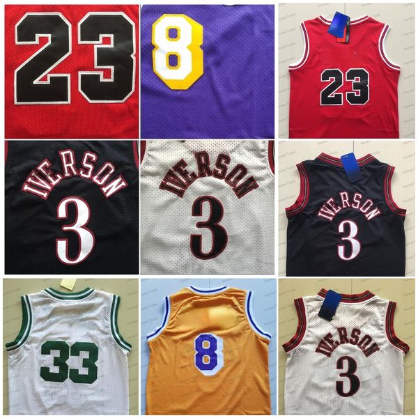 kids basketball throwback jersey 3 allen iverson black white 33 larry green mesh stitched youth jerseys, Black;red
kids basketball throwback jersey 3 allen iverson black white 33 larry green mesh stitched youth jerseys, Black;red