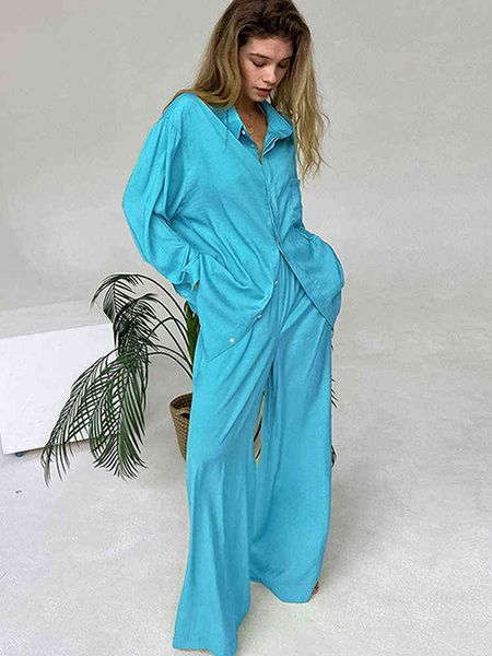 women's tracksuits summer tracksuit women shirt pants 2 pieces set loose rayon high waist wide leg pants suit female new causal lady ho, Gray
women's tracksuits summer tracksuit women shirt pants 2 pieces set loose rayon high waist wide leg pants suit female new causal lady ho, Gray