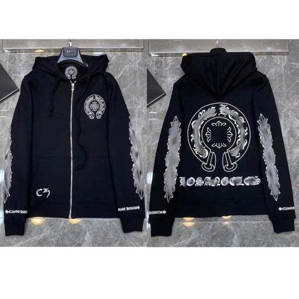 men's luxury classic jackets fashion sweatshirts brand ch zipper hoodies women men pullover hooded designer horseshoe sweater loose jac, Black;brown
men's luxury classic jackets fashion sweatshirts brand ch zipper hoodies women men pullover hooded designer horseshoe sweater loose jac, Black;brown