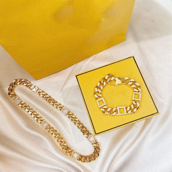 women bracelets necklace set diamond gold chain womens luxury designer f bracelet jewelry chains necklaces de luxe femmes pour homme 22263o, Black
women bracelets necklace set diamond gold chain womens luxury designer f bracelet jewelry chains necklaces de luxe femmes pour homme 22263o, Black