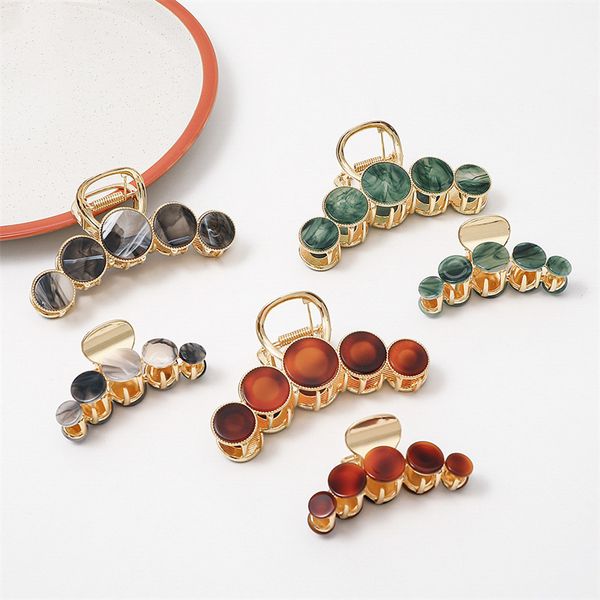women acrylic five round spliced hair clamps clips a word alloy large hair claw floral pattern circle medium hairpins female ponytail headdr, Slivery;golden
women acrylic five round spliced hair clamps clips a word alloy large hair claw floral pattern circle medium hairpins female ponytail headdr, Slivery;golden