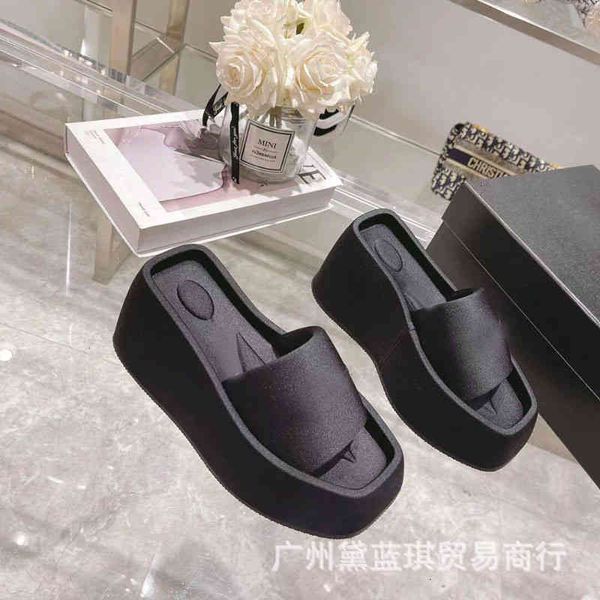 summer elastic slippers lycra molded massage foot pad square head thick bottom open toe one-sided slippers muffin shoes women's 49di a1, Black
summer elastic slippers lycra molded massage foot pad square head thick bottom open toe one-sided slippers muffin shoes women's 49di a1, Black