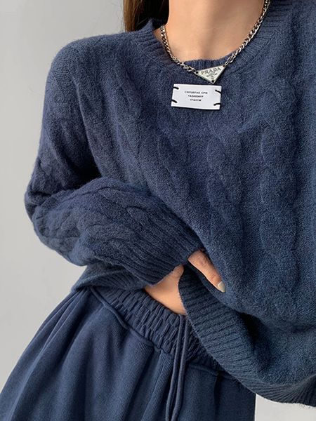 women's sweaters autumn winter vintage korean fashion sweater long sleeve pullover round neck sweaters female y2k women's clothes, White;black
women's sweaters autumn winter vintage korean fashion sweater long sleeve pullover round neck sweaters female y2k women's clothes, White;black