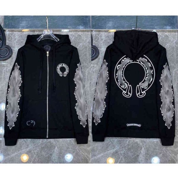 luxury classic men's sweatshirts brand designer hoodie fashion men women horseshoe sanskrit loose zipper jacket pullover hooded coat s, Black
luxury classic men's sweatshirts brand designer hoodie fashion men women horseshoe sanskrit loose zipper jacket pullover hooded coat s, Black