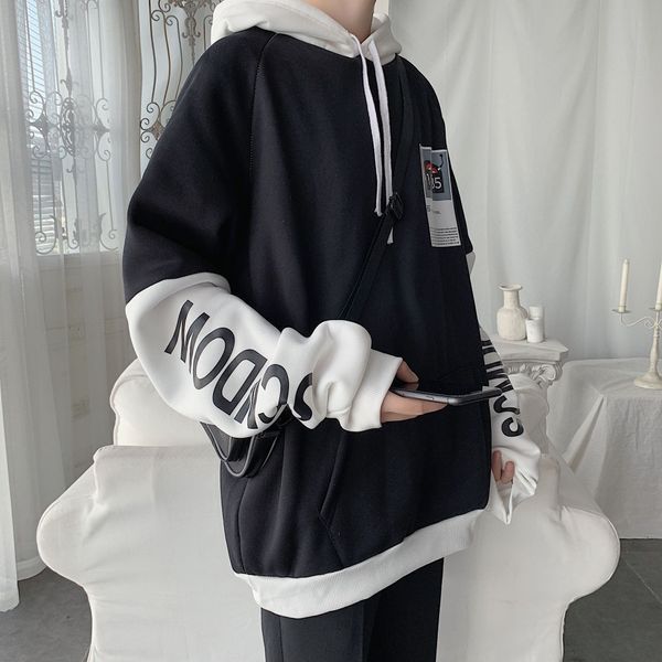 streetwear harajuku men turtleneck hoodies 2020 mens color bock streetwear sweatshirts male korean fashion hip hop loose hoodies, Black
streetwear harajuku men turtleneck hoodies 2020 mens color bock streetwear sweatshirts male korean fashion hip hop loose hoodies, Black