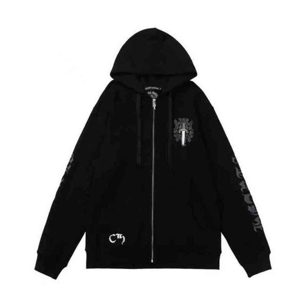 luxury classic men's sweatshirts ch fashion hoodies men woman designer horseshoe sanskrit cross pullover hooded zipper sweater loose ja, Black 
luxury classic men's sweatshirts ch fashion hoodies men woman designer horseshoe sanskrit cross pullover hooded zipper sweater loose ja, Black