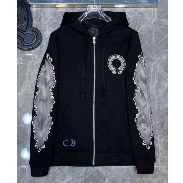 classic men's luxury sweatshirts brand ch designer hoodie fashion men women horseshoe sanskrit loose zipper jacket pullover hooded coa, Black
classic men's luxury sweatshirts brand ch designer hoodie fashion men women horseshoe sanskrit loose zipper jacket pullover hooded coa, Black