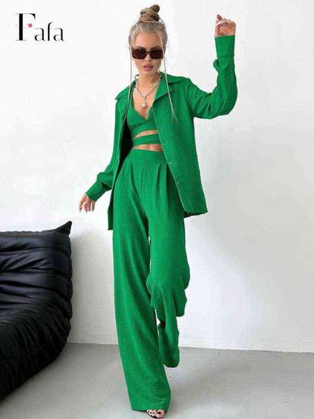 women's tracksuits 2022 autumn blazer 3 pieces set women green casual high waist wide leg pants suit fashion streetwear blazer underwea, Gray
women's tracksuits 2022 autumn blazer 3 pieces set women green casual high waist wide leg pants suit fashion streetwear blazer underwea, Gray