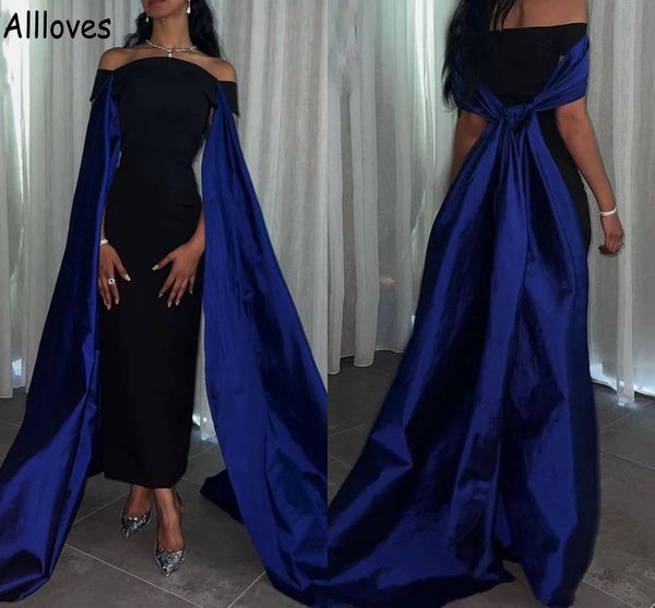 classic off shoulder evening dresses with long wraps arabic aso ebi satin tea length formal party gowns sheath women plus size special occas, Black;red
classic off shoulder evening dresses with long wraps arabic aso ebi satin tea length formal party gowns sheath women plus size special occas, Black;red