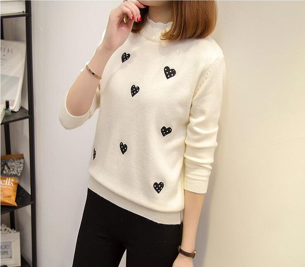 autumn winter knitted pattern sweaters women korean o neck thick print pullover coat loose outwear, White;black
autumn winter knitted pattern sweaters women korean o neck thick print pullover coat loose outwear, White;black