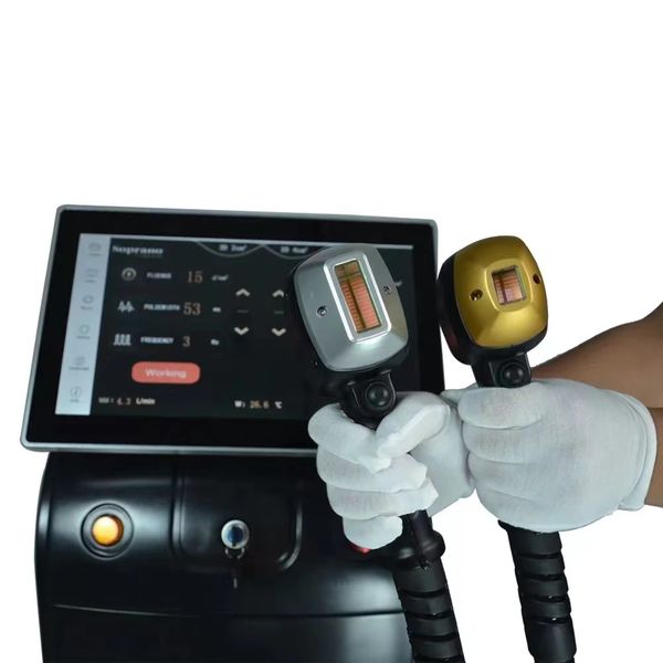 three wavelength 2 handles diode laser hair removal 808 diode laser machine 755 808 1064nm epilator ice titanium, Black
three wavelength 2 handles diode laser hair removal 808 diode laser machine 755 808 1064nm epilator ice titanium, Black