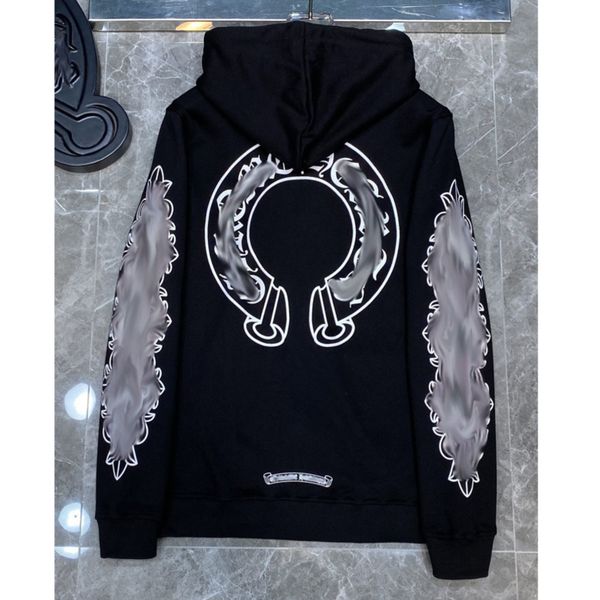 men's luxury classic sweatshirts ch designer hoodie fashion men women horseshoe sanskrit loose zipper jacket pullover hooded coat swea, Black
men's luxury classic sweatshirts ch designer hoodie fashion men women horseshoe sanskrit loose zipper jacket pullover hooded coat swea, Black