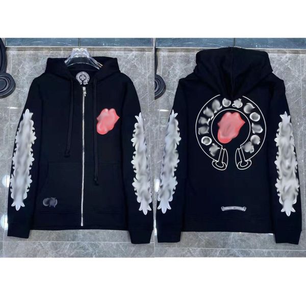 fashion luxury men's sweatshirts classic ch zipper hoodies women men loose pullover hooded designer horseshoe sanskrit hoodie sweater j, Black
fashion luxury men's sweatshirts classic ch zipper hoodies women men loose pullover hooded designer horseshoe sanskrit hoodie sweater j, Black