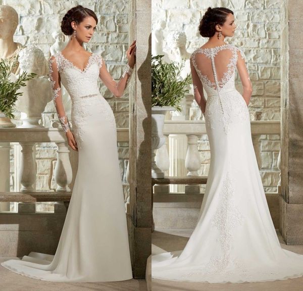 modest mermaid wedding dresses long sleeves bridal gown beaded crystals plus size vestido de novia, White
modest mermaid wedding dresses long sleeves bridal gown beaded crystals plus size vestido de novia, White