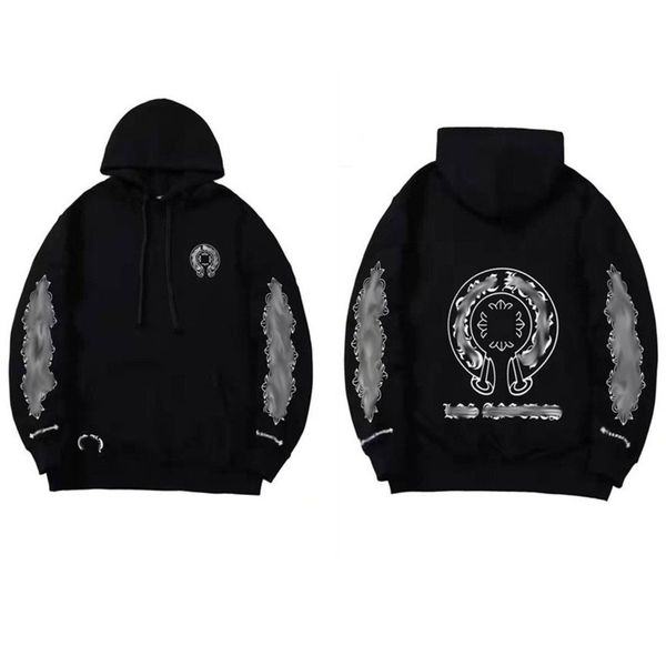 men's classic luxury sweatshirts brand ch designer hoodie fashion men women horseshoe sanskrit loose zipper jacket pullover hooded coa, Black
men's classic luxury sweatshirts brand ch designer hoodie fashion men women horseshoe sanskrit loose zipper jacket pullover hooded coa, Black