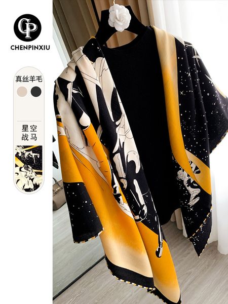 shawls new autumn and winter space racing black gold silk wool large square warm shawl scarf female, Blue;gray
shawls new autumn and winter space racing black gold silk wool large square warm shawl scarf female, Blue;gray
