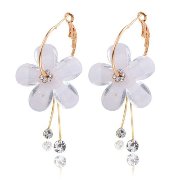 1 pair flower hoop earrings for women dangle coloured glaze crystal earring wedding sport engagement alloy classic fashion wedding petal 211, Silver
1 pair flower hoop earrings for women dangle coloured glaze crystal earring wedding sport engagement alloy classic fashion wedding petal 211, Silver