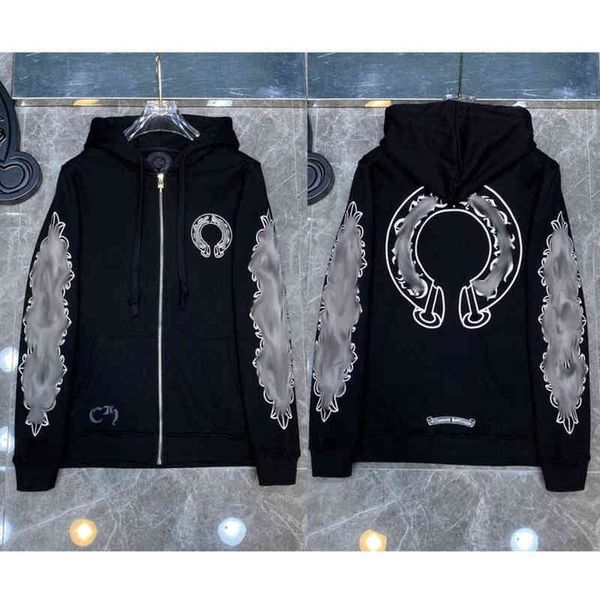 classic luxury sweatshirts brand ch designer hoodie fashion men horseshoe sanskrit loose zipper jacket pullover hooded coat 440x, Black
classic luxury sweatshirts brand ch designer hoodie fashion men horseshoe sanskrit loose zipper jacket pullover hooded coat 440x, Black