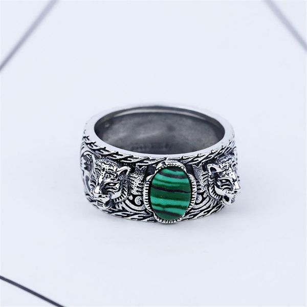 s925 silver tiger head ring retro sterling silver inlaid malachite double tiger head ring men and women trend hip hop turquoise ri281v
s925 silver tiger head ring retro sterling silver inlaid malachite double tiger head ring men and women trend hip hop turquoise ri281v