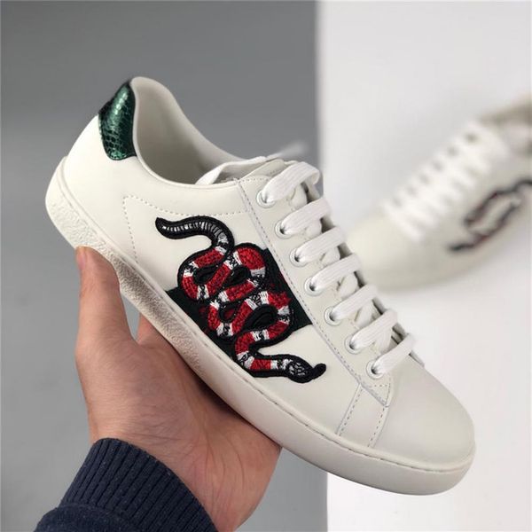 men women sneaker casual shoes snake chaussures leather sneakers ace bee embroidery stripes shoe walking sports trainers ti287a, Black;red
men women sneaker casual shoes snake chaussures leather sneakers ace bee embroidery stripes shoe walking sports trainers ti287a, Black;red