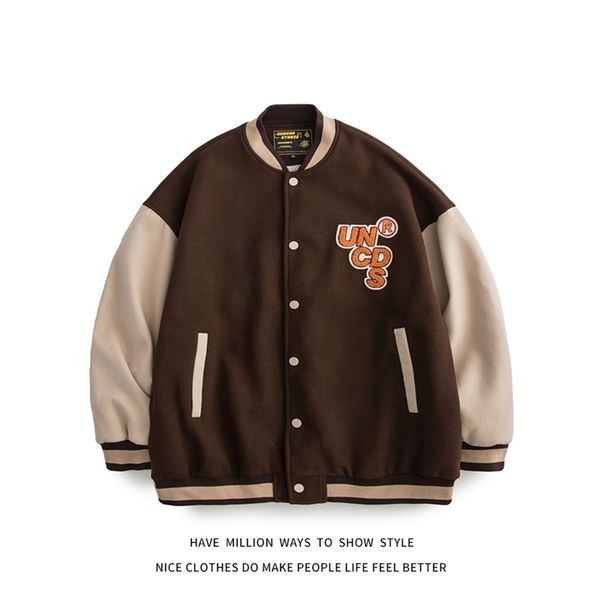 womens jackets arrival autumn brown patchwork embroid womens letterman baseball bomber jacket mens varsity shirt street college 220829, Black;brown
womens jackets arrival autumn brown patchwork embroid womens letterman baseball bomber jacket mens varsity shirt street college 220829, Black;brown