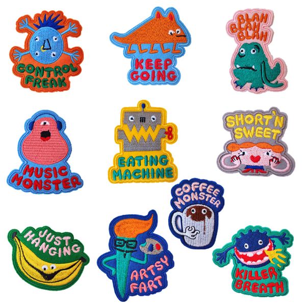 notions colorful cartoon patches monster embroidered iron on or sew on decorative applique patch for jeans jacket sweatshirt, Black
notions colorful cartoon patches monster embroidered iron on or sew on decorative applique patch for jeans jacket sweatshirt, Black