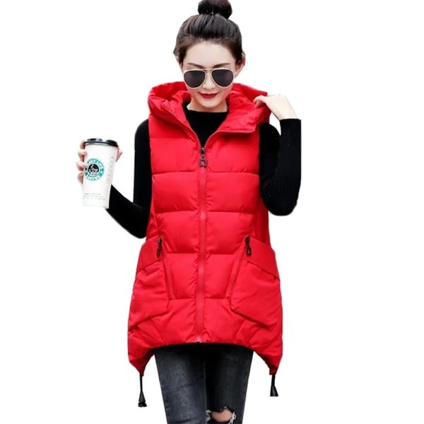 women's vests autumn winter women loose sleeveless vest hooded long vest jacket cotton padded women windproof warm waistcoat female s5x, Black;white
women's vests autumn winter women loose sleeveless vest hooded long vest jacket cotton padded women windproof warm waistcoat female s5x, Black;white