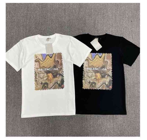 designer t shirt luxury balanciagas short sleeve model stamp printed loose round neck men's and women's, White;black
designer t shirt luxury balanciagas short sleeve model stamp printed loose round neck men's and women's, White;black