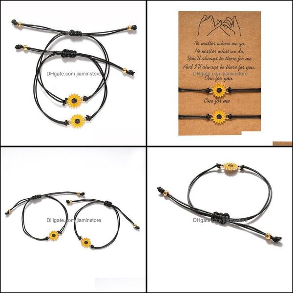 beaded strands bohemian enamel sunflower charms strand braided bracelet sister love friendship child adjustable rope da dhseller2010 dhovi, Black
beaded strands bohemian enamel sunflower charms strand braided bracelet sister love friendship child adjustable rope da dhseller2010 dhovi, Black