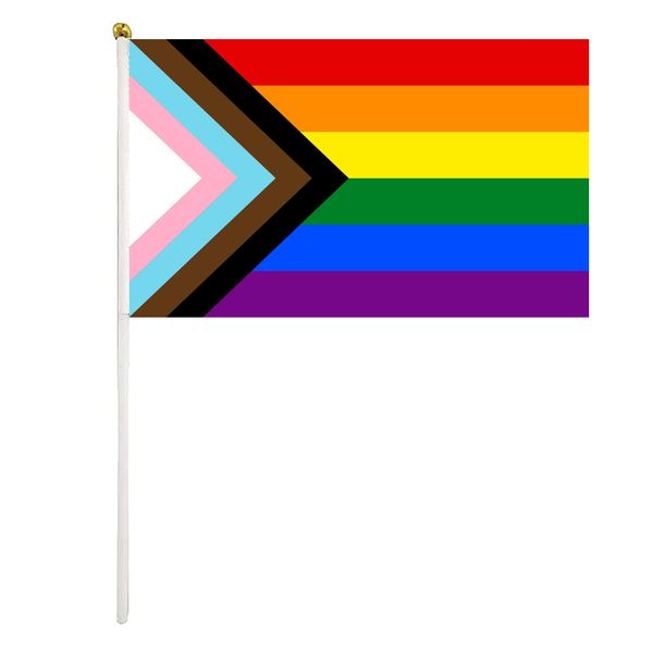 rainbow hand waving flag 14x21cm premium polyester mini handheld flag banner with plastic flagpole
rainbow hand waving flag 14x21cm premium polyester mini handheld flag banner with plastic flagpole